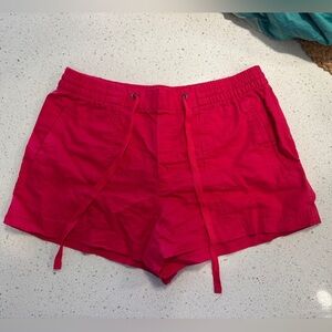 GAP NWOT drawstring shorts, Medium, pink, linen cotton, drawstring waistband